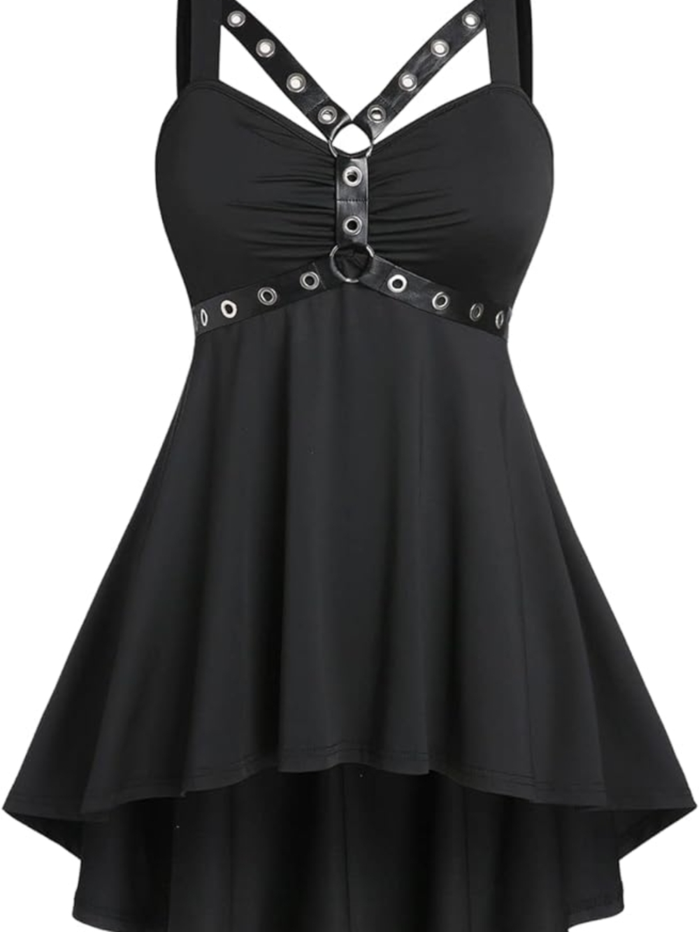 ROSE GAL Womens Plus Size Curve High Low Tank Tops Gothic Sleeveless Strap Tank